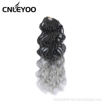 Cheap Fashion 35 Roots Thin Curly 14 Inch Wavy Senegalese Twist Crochet  Braiding Hair Extension For Women